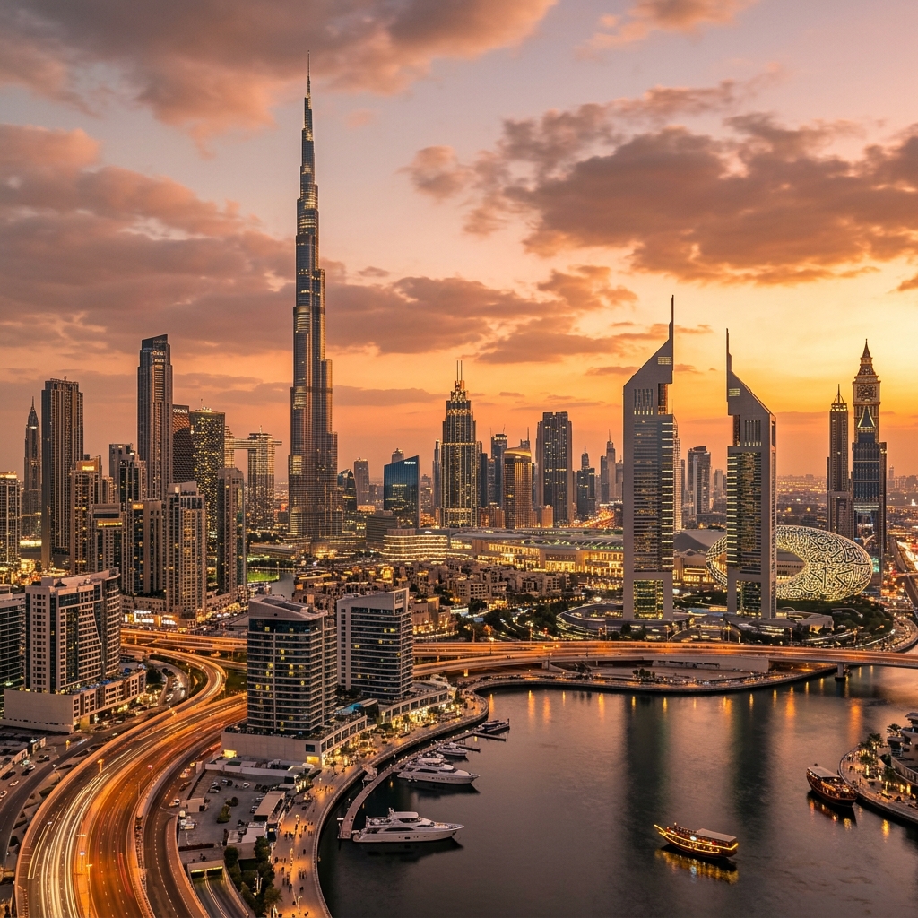 Dubai, United Arab Emirates Skyline